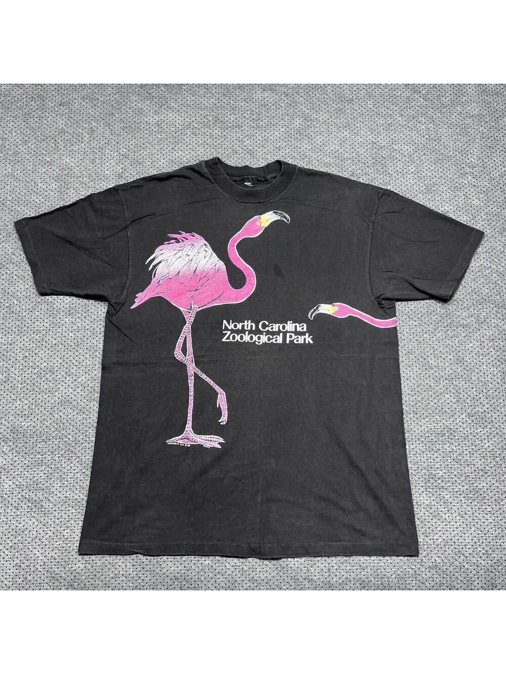 Vintage 1980S North Carolina Zoological Park Flamingo Shirt Large Men’s Rare
